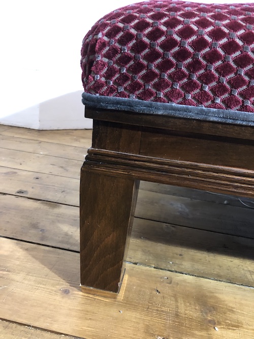 Bespoke footstool trim finish