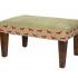 Green with red sausage dog print footstool